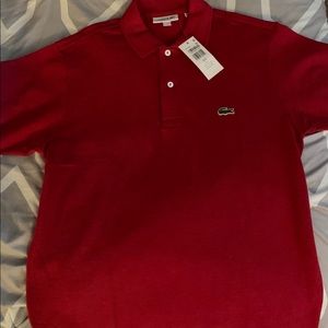 Brand New Men’s Lacoste Classic-Fit polo in red.